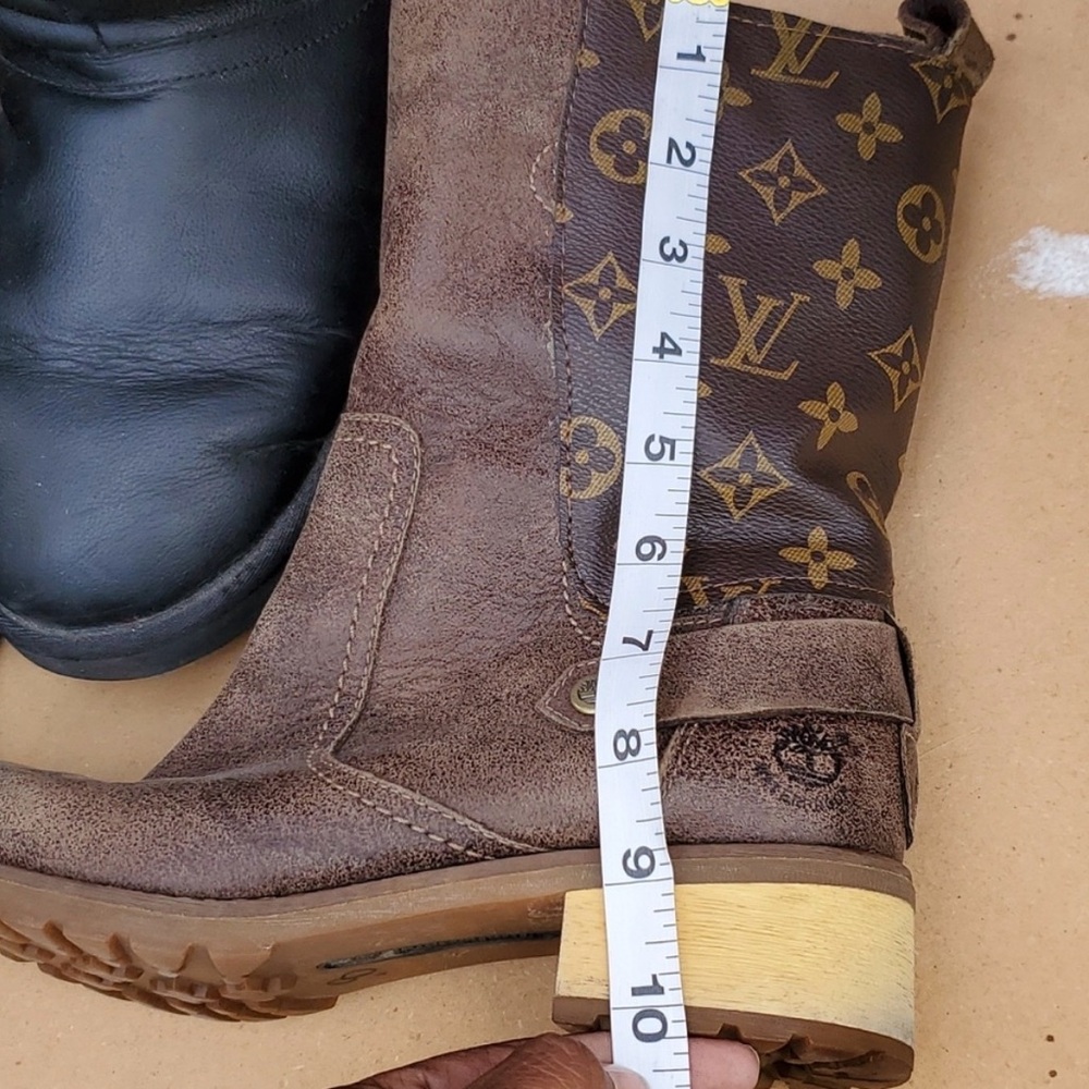 Timberland custom boots with Louis Vuitton detail - Picture 5 of 11